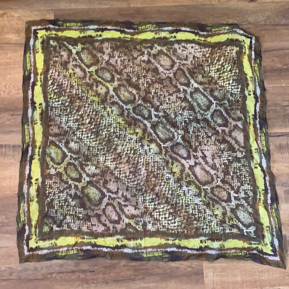 Snake Print Silk Scarf